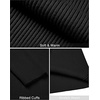 Alimens & Gentle Mens Turtleneck Sweater Slim Fit Cable Knitted Casual Pullover Lightweight Ribbed Long Sleeve Sweaters(Black)