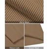 Alimens & Gentle Mens Turtleneck Sweater Slim Fit Cable Knitted Casual Pullover Lightweight Ribbed Long Sleeve Sweaters(Khaki)