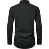 Men’s Dress Shirts Long Sleeve Stretch Wrinkle Free Work Button Down Shirt(Black)