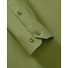 Men’s Dress Shirts Long Sleeve Stretch Wrinkle Free Work Button Down Shirt(Olive Green)