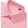 Men’s Dress Shirts Long Sleeve Stretch Wrinkle Free Work Button Down Shirt(Pink)