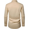 Men’s Dress Shirts Long Sleeve Stretch Wrinkle Free Work Button Down Shirt(Tan)