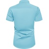 Mens Short Sleeve Dress Shirt Wrinkle Free Summer Button Down Shirts(Aquamarine Blue)