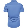 Mens Short Sleeve Dress Shirt Wrinkle Free Summer Button Down Shirts(Indigo Blue)