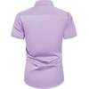 Mens Short Sleeve Dress Shirt Wrinkle Free Summer Button Down Shirts(Lavender)