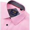 Mens Short Sleeve Dress Shirt Wrinkle Free Summer Button Down Shirts(Pink)