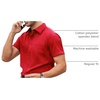 Mens Short Sleeve Dress Shirt Wrinkle Free Summer Button Down Shirts(Red)
