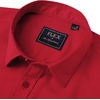 Mens Short Sleeve Dress Shirt Wrinkle Free Summer Button Down Shirts(Red)