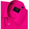Mens Short Sleeve Dress Shirt Wrinkle Free Summer Button Down Shirts(Rose Red)
