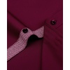 Mens Short Sleeve Dress Shirt Wrinkle Free Summer Button Down Shirts(Wine Red)