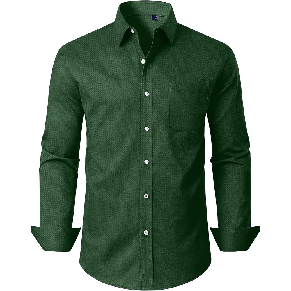 image:imageAlimens amp Gentle Mens Oxford Button Down Shirt with PocketDark Green