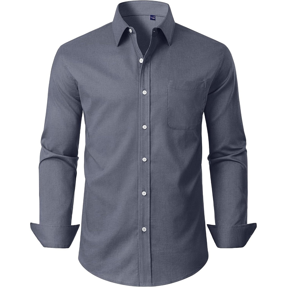 image:imageAlimens amp Gentle Mens Oxford Button Down Shirt with PocketGrey