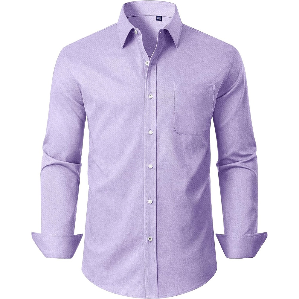 image:imageAlimens amp Gentle Mens Oxford Button Down Shirt with PocketLavender