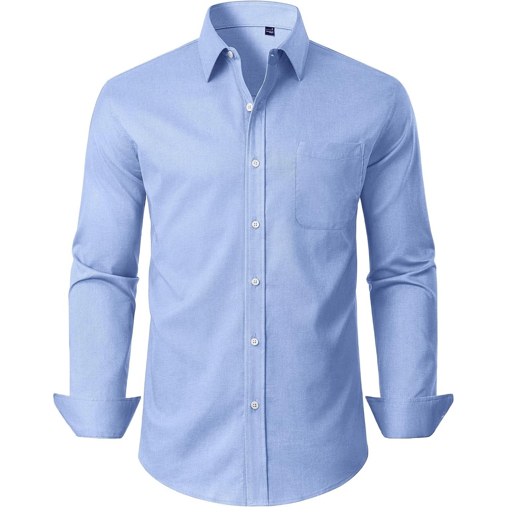 image:imageAlimens amp Gentle Mens Oxford Button Down Shirt with PocketLight Blue