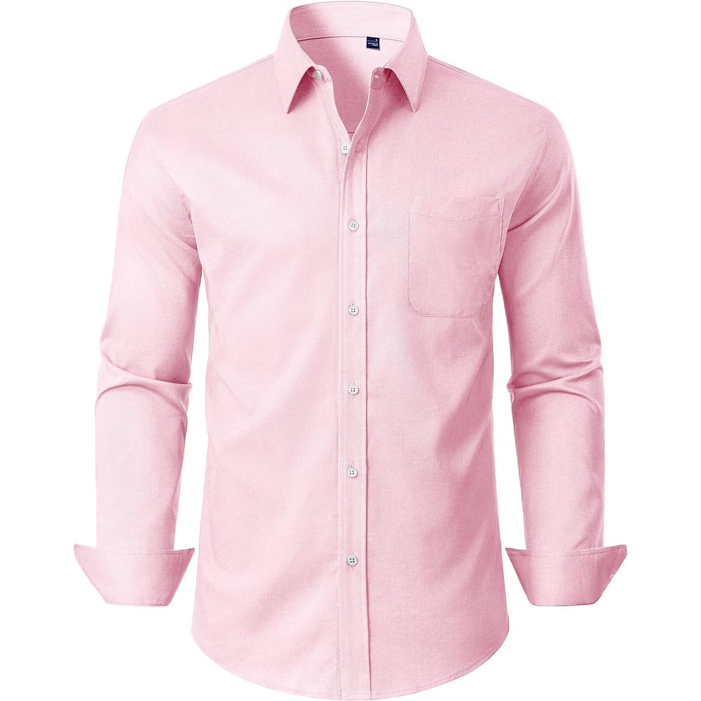 image:imageAlimens amp Gentle Mens Oxford Button Down Shirt with PocketLight Pink