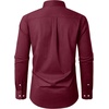 Alimens & Gentle Mens Oxford Button Down Shirt with Pocket(Burgundy)