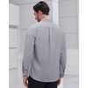 Men’s Dress Shirts Long Sleeve Wrinkle Free Business Button Up Shirts(Grey)