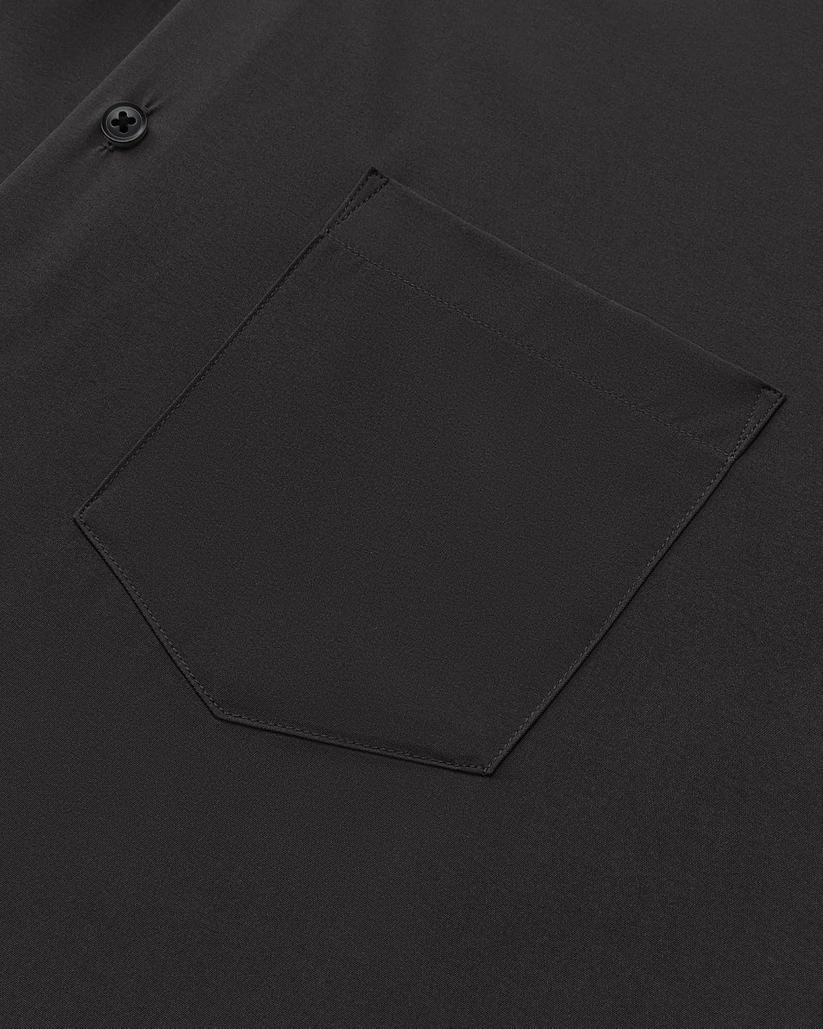 image:imageMens Dress Shirts Stretch Long Sleeve Wrinkle Free Work Button Down ShirtBlack