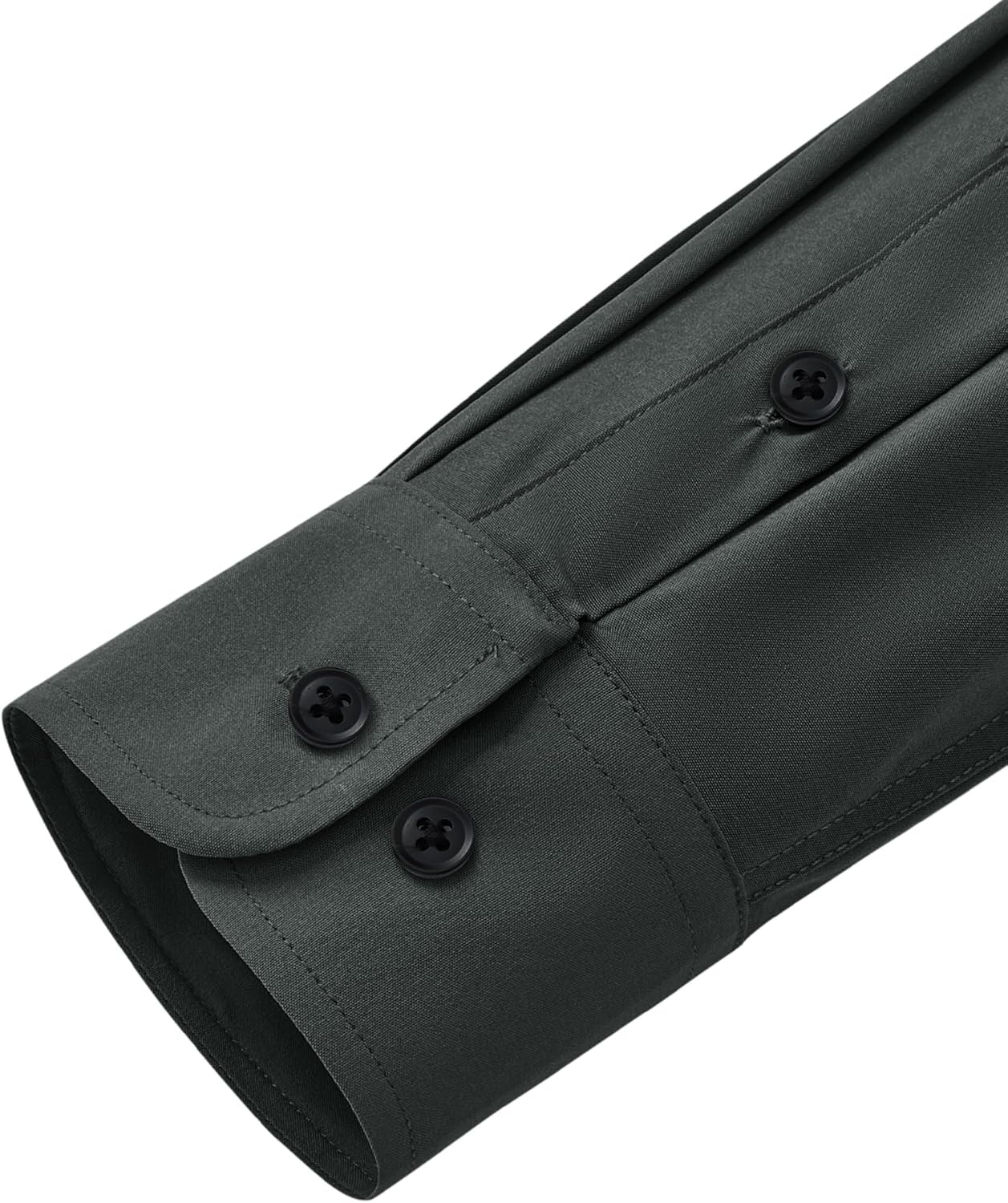 image:imageMens Dress Shirts Stretch Long Sleeve Wrinkle Free Work Button Down ShirtCharcoal