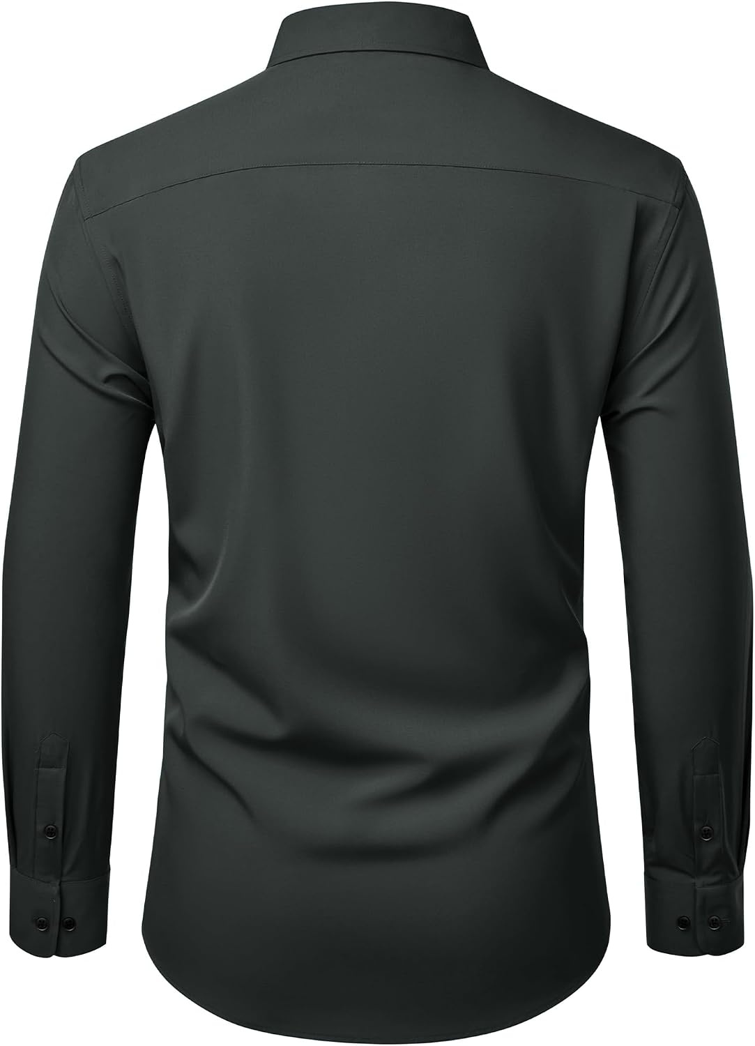 image:imageMens Dress Shirts Stretch Long Sleeve Wrinkle Free Work Button Down ShirtCharcoal