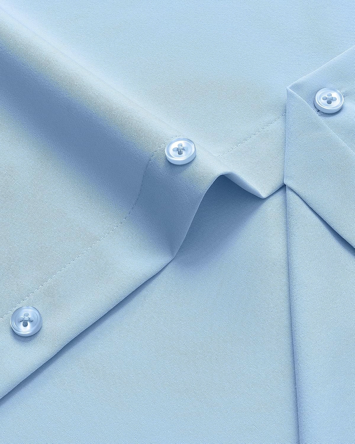 image:imageMens Dress Shirts Stretch Long Sleeve Wrinkle Free Work Button Down ShirtLight Blue
