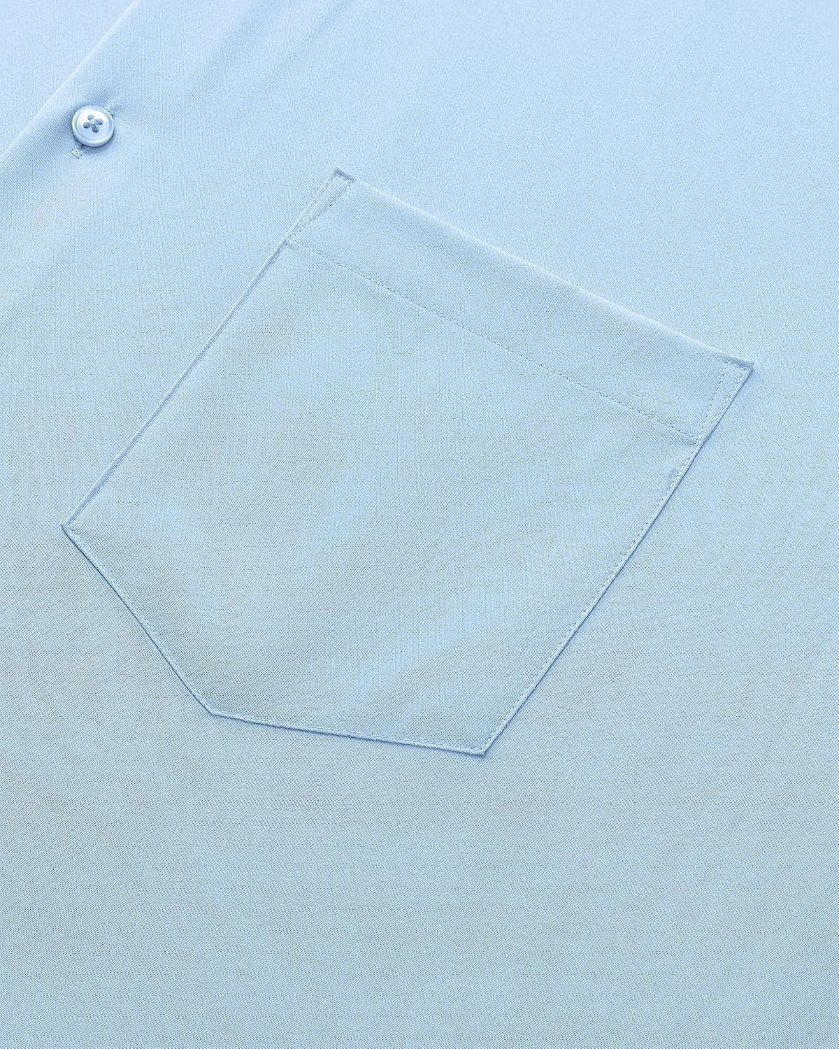 image:imageMens Dress Shirts Stretch Long Sleeve Wrinkle Free Work Button Down ShirtLight Blue