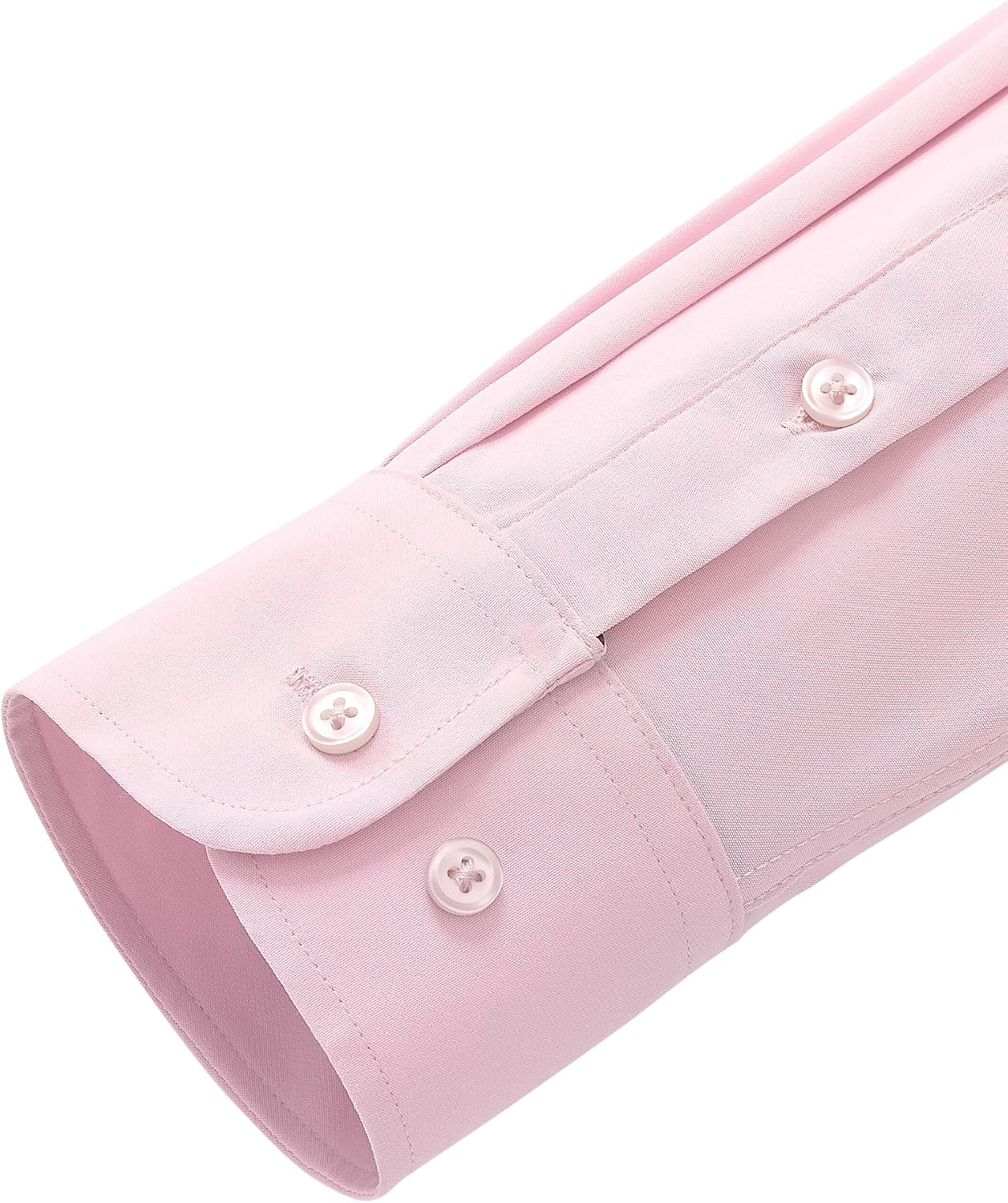 image:imageMens Dress Shirts Stretch Long Sleeve Wrinkle Free Work Button Down ShirtPink
