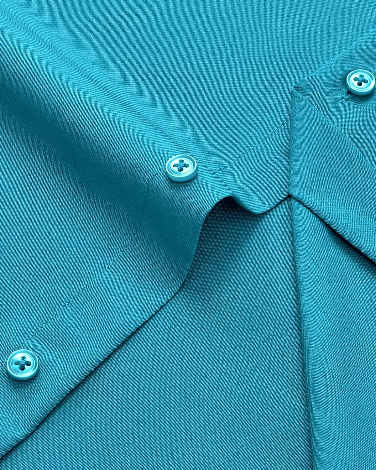 image:imageMens Dress Shirts Stretch Long Sleeve Wrinkle Free Work Button Down ShirtTurquoise