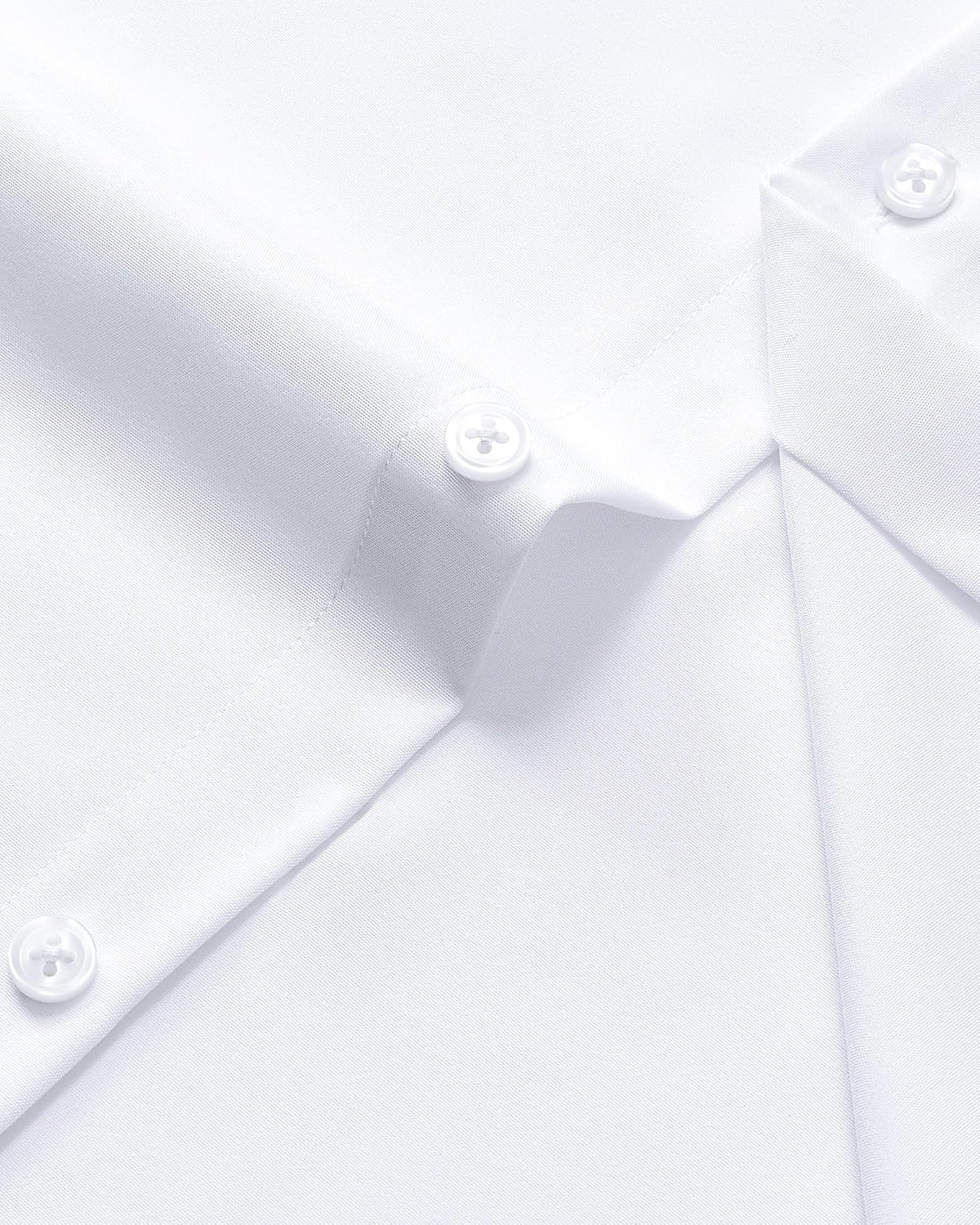 image:imageMens Dress Shirts Stretch Long Sleeve Wrinkle Free Work Button Down ShirtWhite