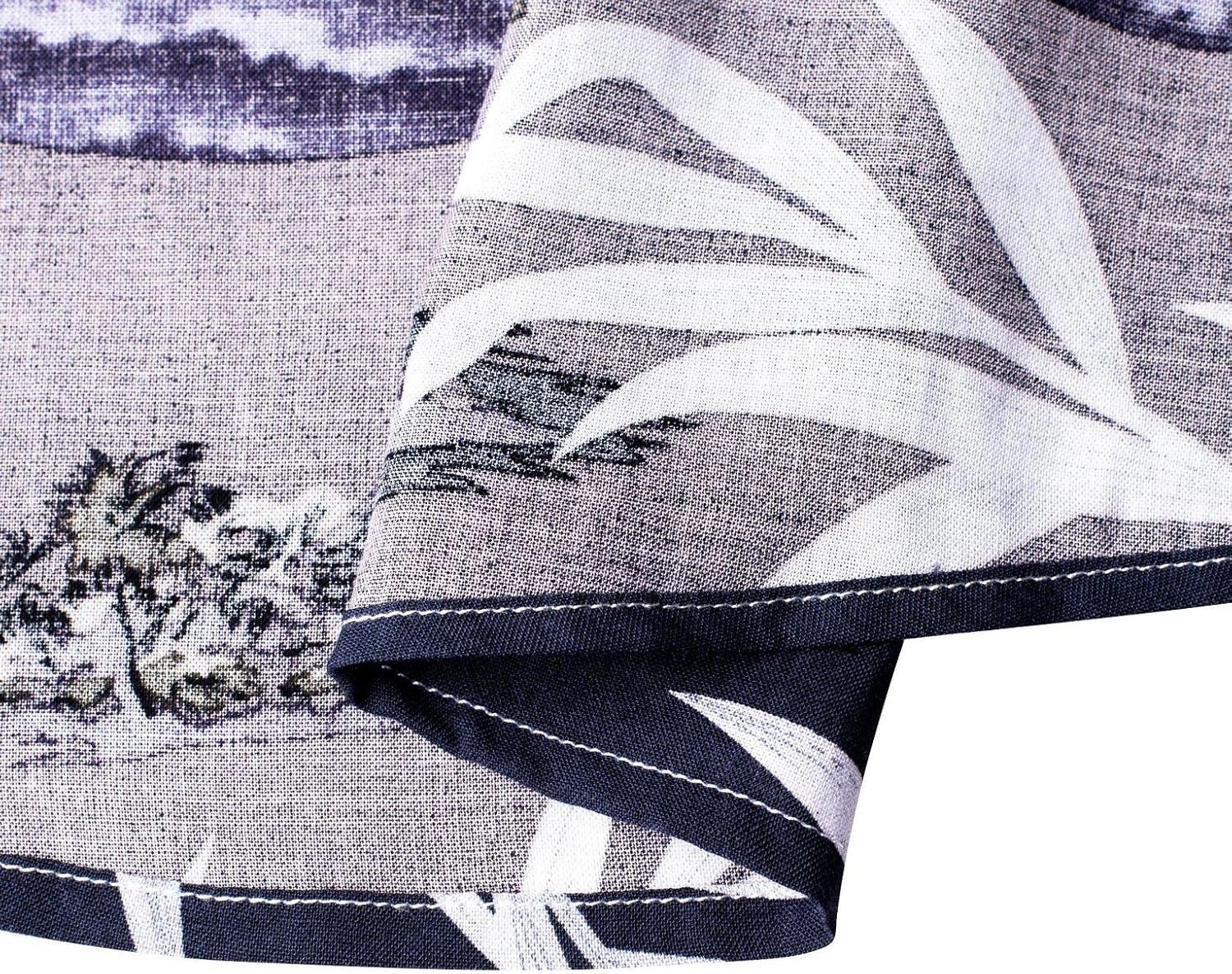 image:imageMens Hawaiian Shirt Summer Beach Casual Short Sleeve Button Down ShirtsDark Purple