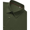 Mens Dress Shirts Stretch Long Sleeve Wrinkle Free Work Button Down Shirt(Army Green)