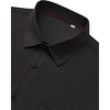 Mens Dress Shirts Stretch Long Sleeve Wrinkle Free Work Button Down Shirt(Black)