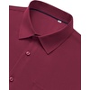 Mens Dress Shirts Stretch Long Sleeve Wrinkle Free Work Button Down Shirt(Burgundy)