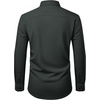 Mens Dress Shirts Stretch Long Sleeve Wrinkle Free Work Button Down Shirt(Charcoal)