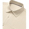 Mens Dress Shirts Stretch Long Sleeve Wrinkle Free Work Button Down Shirt(Khaki)