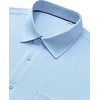 Mens Dress Shirts Stretch Long Sleeve Wrinkle Free Work Button Down Shirt(Light Blue)