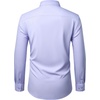 Mens Dress Shirts Stretch Long Sleeve Wrinkle Free Work Button Down Shirt(Light Purple)