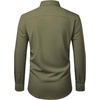 Mens Dress Shirts Stretch Long Sleeve Wrinkle Free Work Button Down Shirt(Olive Green)