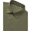 Mens Dress Shirts Stretch Long Sleeve Wrinkle Free Work Button Down Shirt(Olive Green)