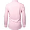 Mens Dress Shirts Stretch Long Sleeve Wrinkle Free Work Button Down Shirt(Pink)