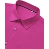 Mens Dress Shirts Stretch Long Sleeve Wrinkle Free Work Button Down Shirt(Rose Pink)