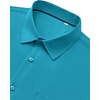 Mens Dress Shirts Stretch Long Sleeve Wrinkle Free Work Button Down Shirt(Turquoise)