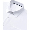Mens Dress Shirts Stretch Long Sleeve Wrinkle Free Work Button Down Shirt(White)