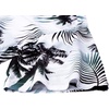 Mens Hawaiian Shirt Summer Beach Casual Short Sleeve Button Down Shirts(Black White Palm)