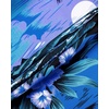 Mens Hawaiian Shirt Summer Beach Casual Short Sleeve Button Down Shirts(Blue Beach)