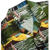 Mens Hawaiian Shirt Summer Beach Casual Short Sleeve Button Down Shirts(Brown Green Beach)