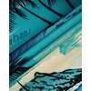 Mens Hawaiian Shirt Summer Beach Casual Short Sleeve Button Down Shirts(Dark Green Beach)