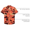 Mens Hawaiian Shirt Summer Beach Casual Short Sleeve Button Down Shirts(Dusk)