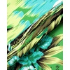 Mens Hawaiian Shirt Summer Beach Casual Short Sleeve Button Down Shirts(Green Beach)