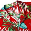 Mens Hawaiian Shirt Summer Beach Casual Short Sleeve Button Down Shirts(Red Green)